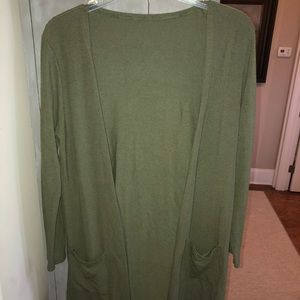 Oversized army green cardigan